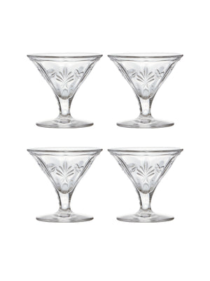  Vintage 1940s Fostoria Baroque Glasses Set of Four Weston Table 