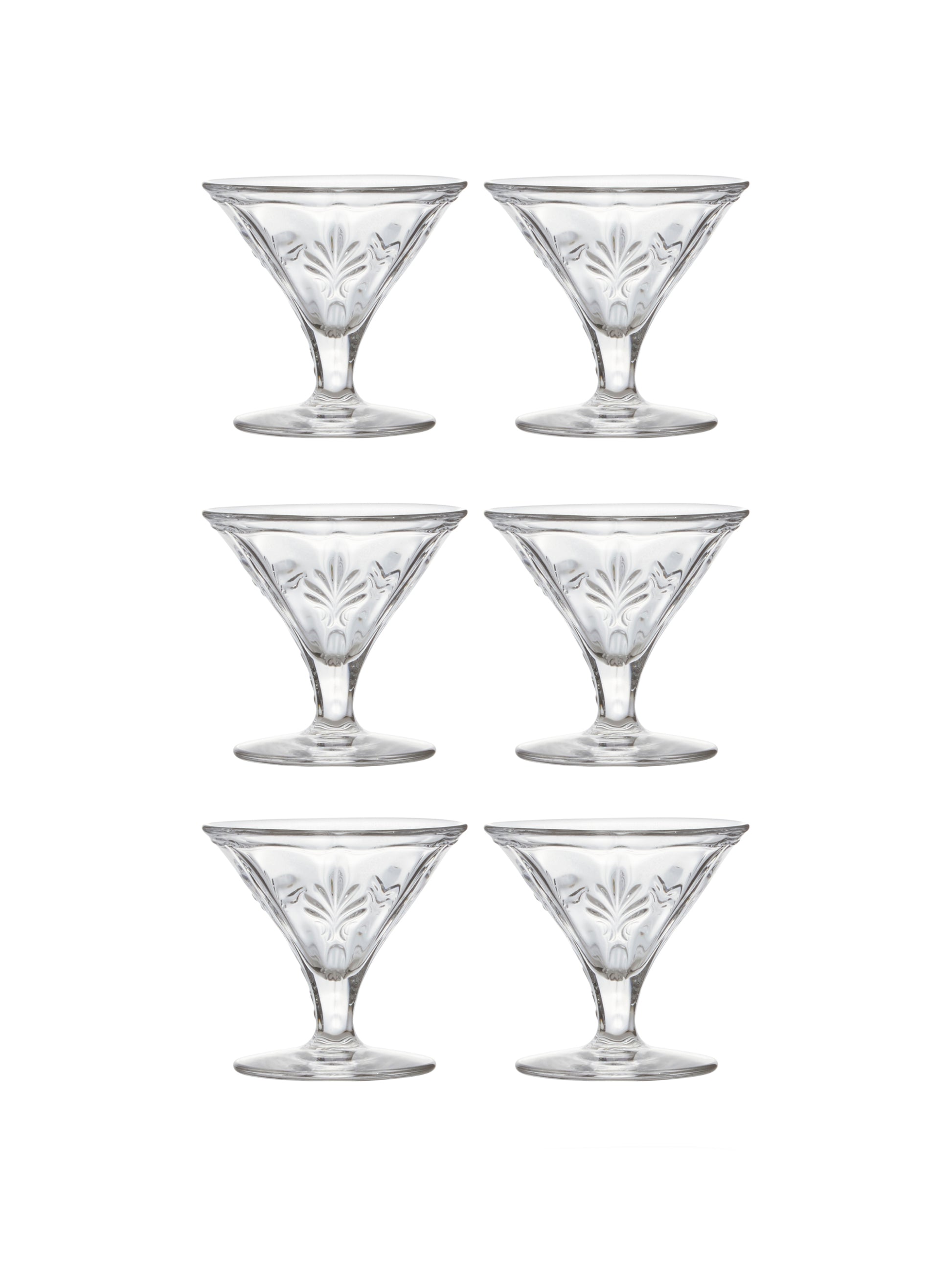 Vintage 1940s Fostoria Baroque Glasses Set of Six Weston Table