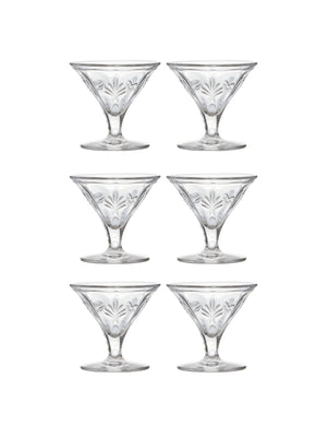  Vintage 1940s Fostoria Baroque Glasses Set of Six Weston Table 