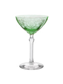 Vintage 1940s Fostoria Versailles Green Cocktail Glasses Weston Table