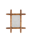 Vintage 1940s French Extra Small Bamboo Mirror One Weston Table