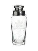Vintage 1940s French Grape & Vine Etched Cocktail Shaker Weston Table