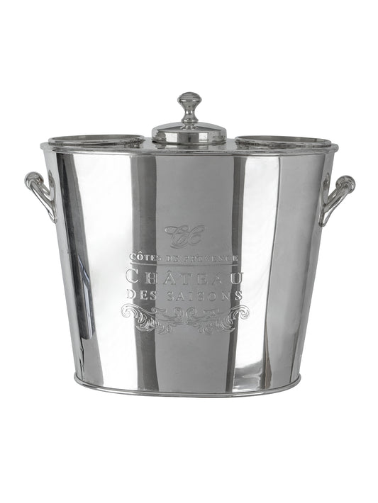 Vintage 1940s French Silver Plate Double Bottle Champagne Cooler Weston Table