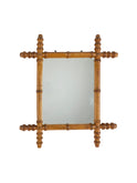 Vintage 1940s French Small Bamboo Mirror One Weston Table