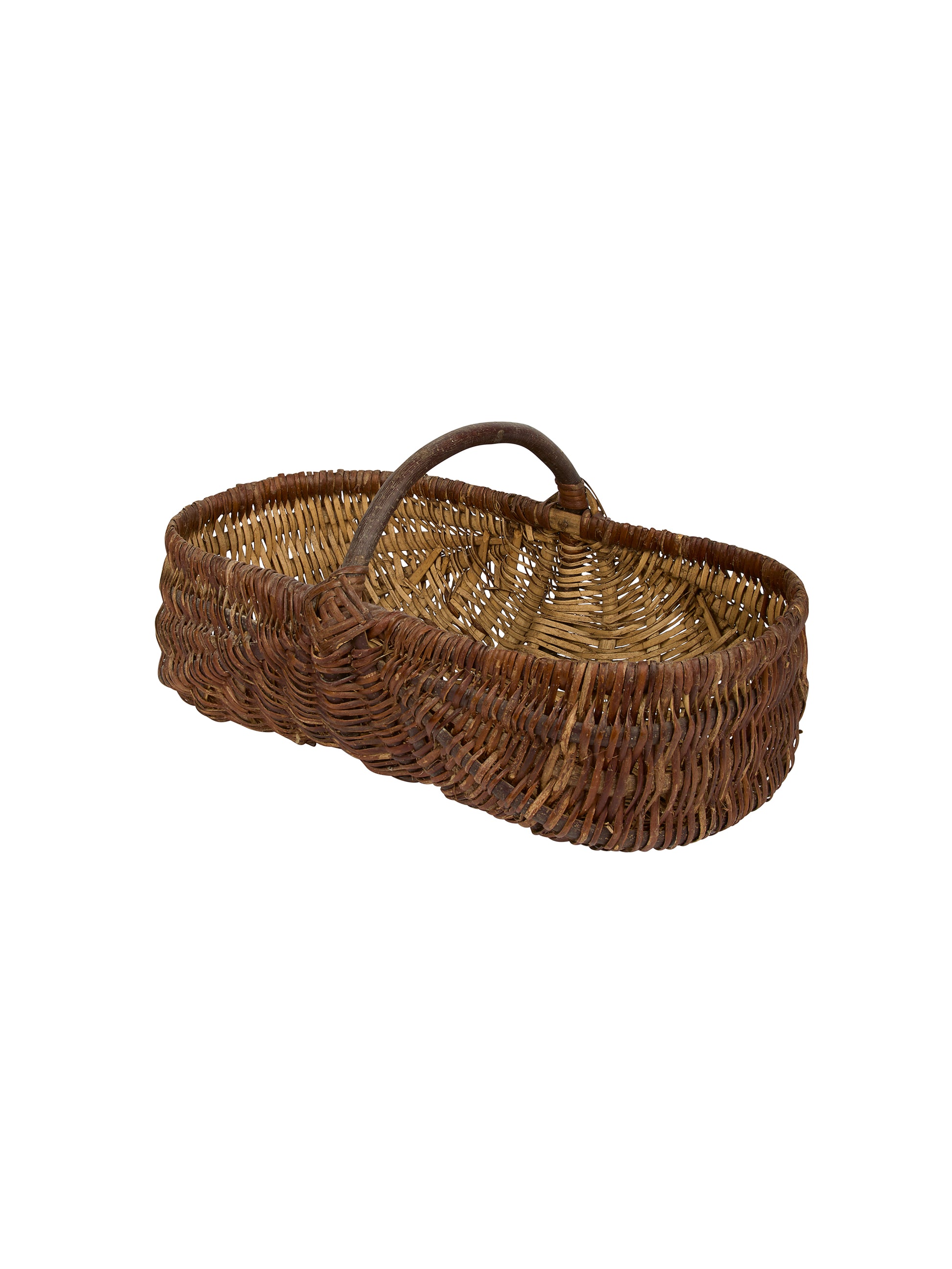Vintage 1940s French Two Toned Foraging Basket Weston Table