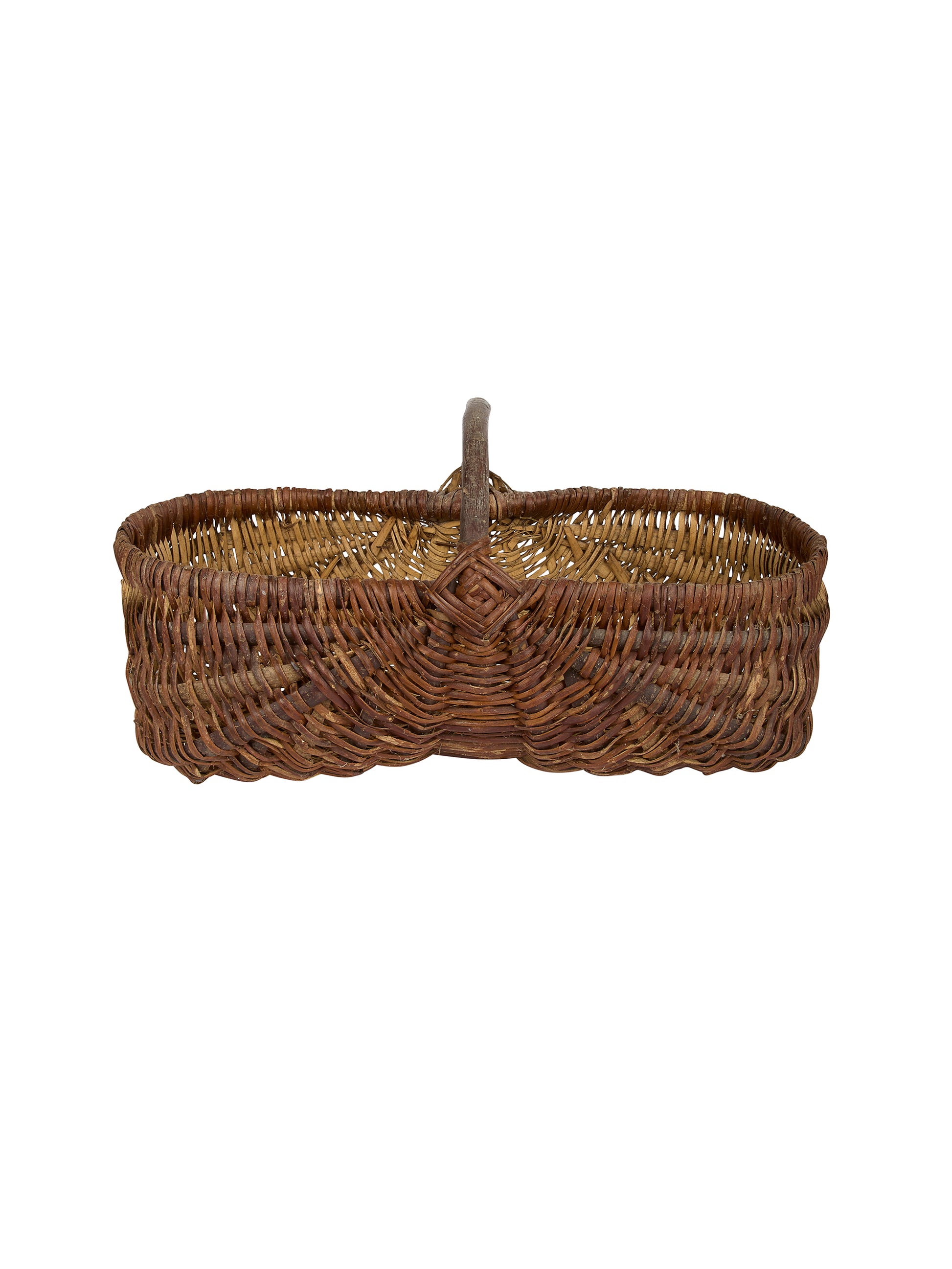 Vintage 1940s French Two Toned Foraging Basket Weston Table