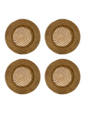 Vintage 1940s French Wicker Chargers Set of Four Weston Table