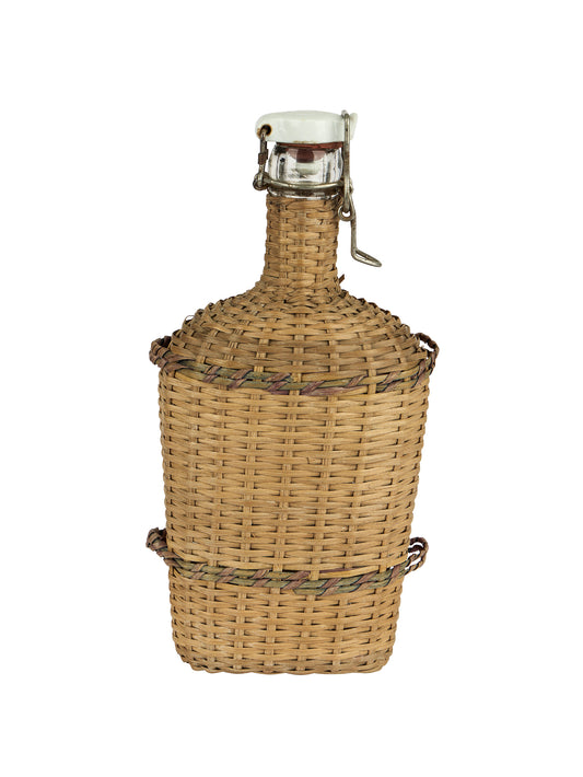 Vintage 1940s French Wicker Pilgrim Flask Weston Table