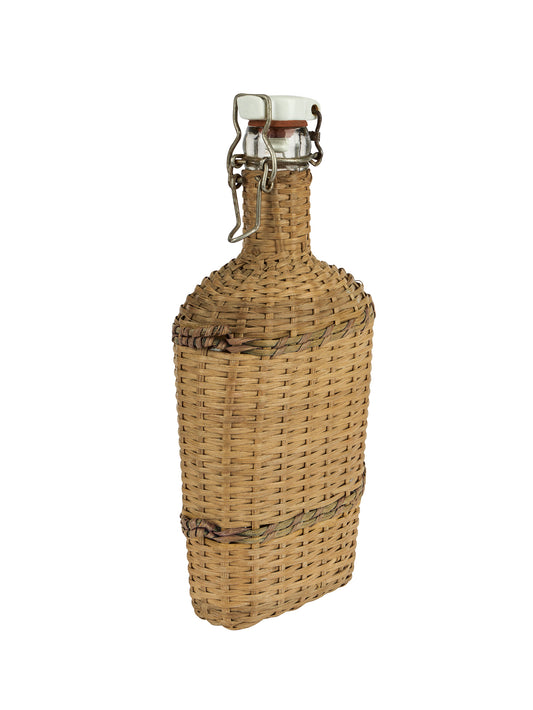 Vintage 1940s French Wicker Pilgrim Flask Weston Table
