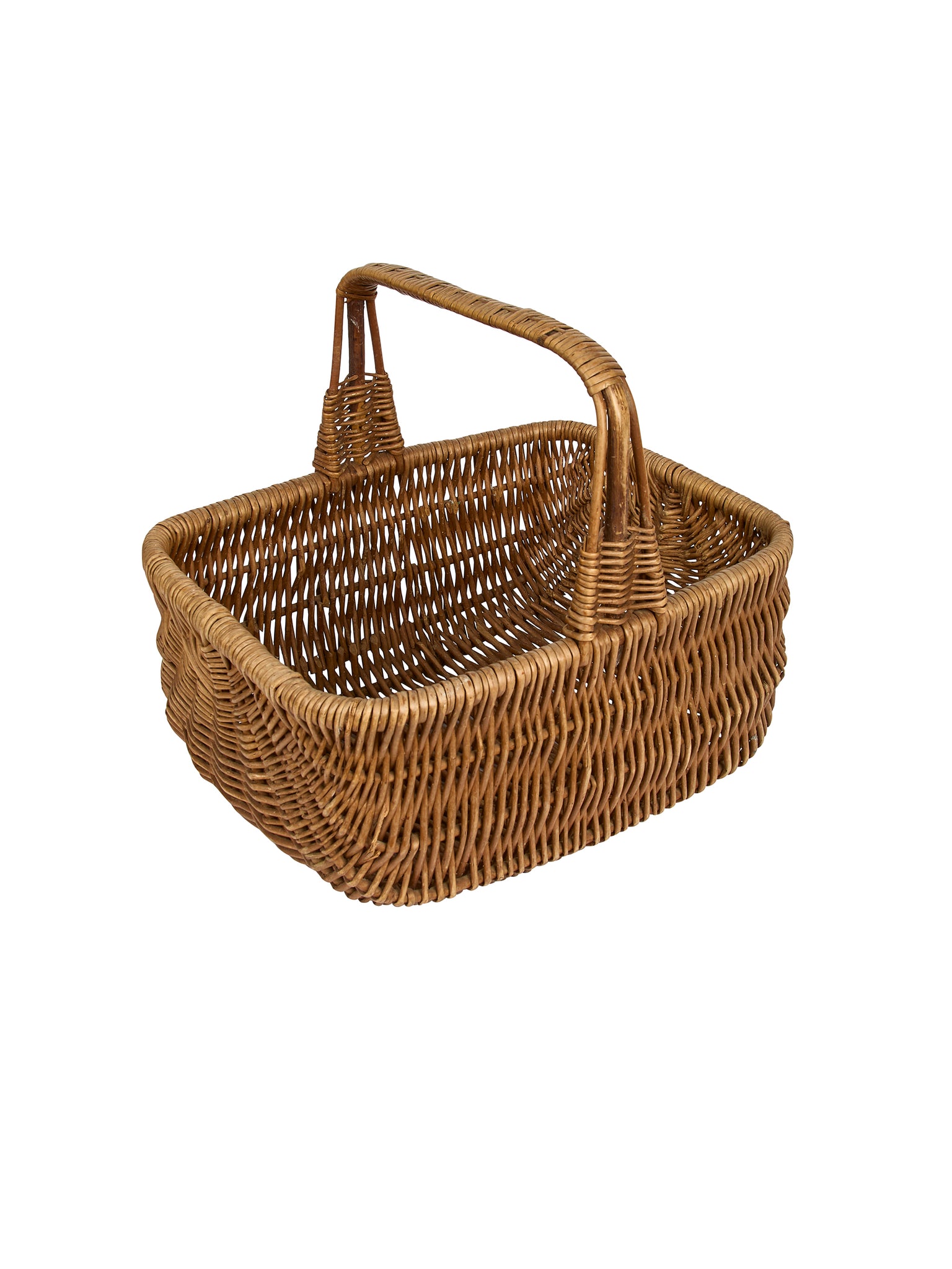 Vintage 1940s Handwoven Provencal Gathering Basket Weston Table