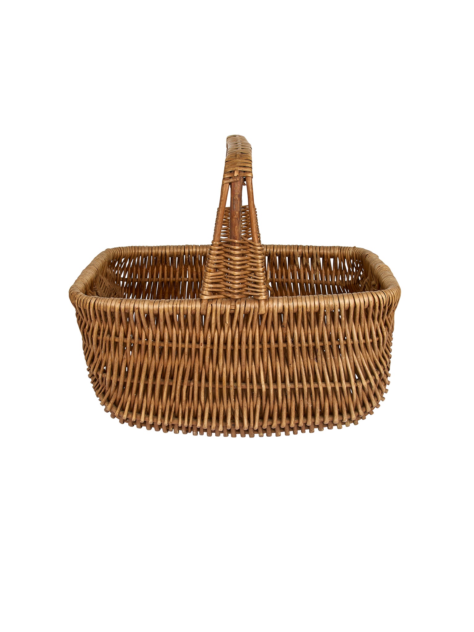 Vintage 1940s Handwoven Provencal Gathering Basket Weston Table