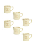 Vintage 1940s Homer Laughlin Tom & Jerry Punch Bowl Set Mugs Set of Six Weston Table
