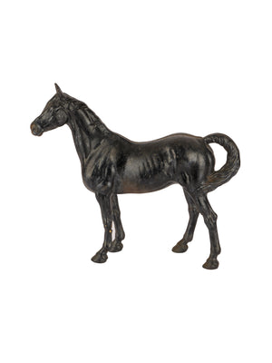  Vintage 1940s Hubley Black Thoroughbred Cast Iron Doorstop Weston Table 