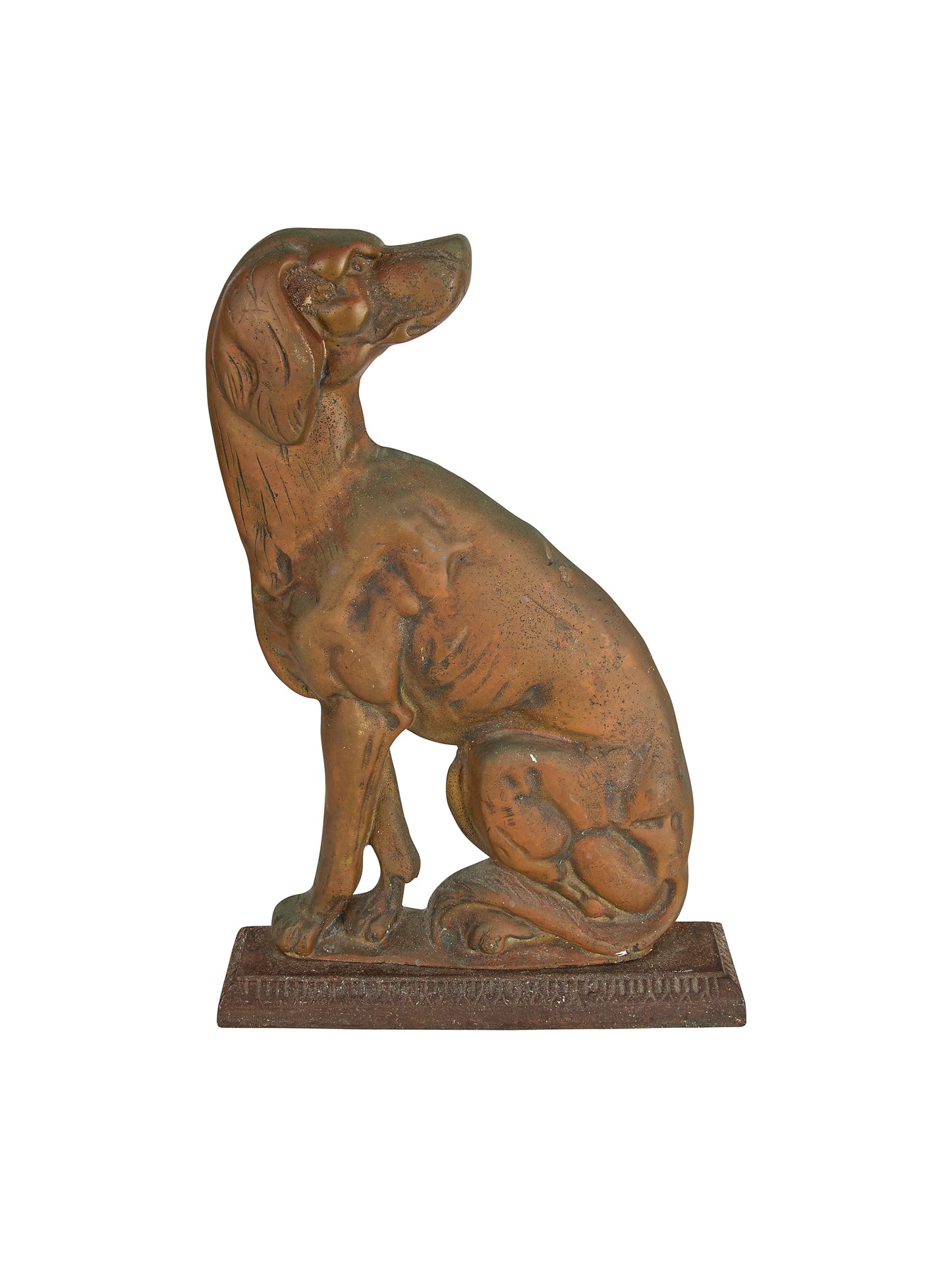 Vintage 1940s Hunting Dog Cast Iron Doorstop Weston Table