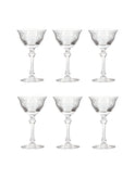 Vintage 1940s June Night Champagne Coupes Set of Six Weston Table