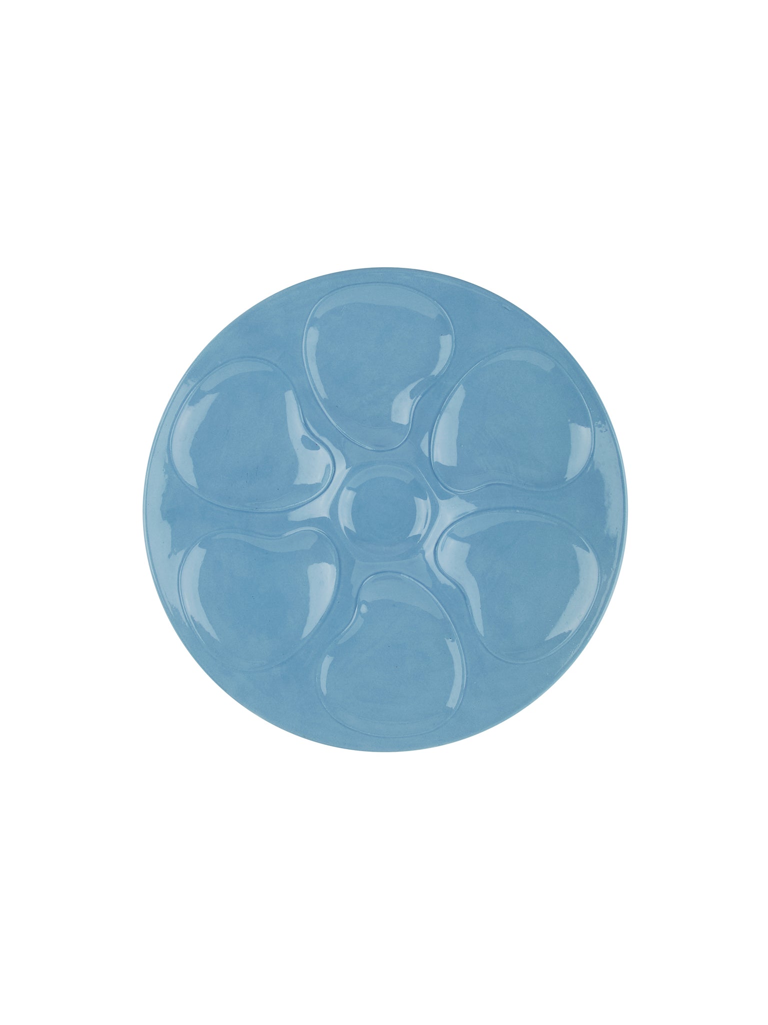 Vintage 1940s Longwy Chambray Oyster Plate Weston Table