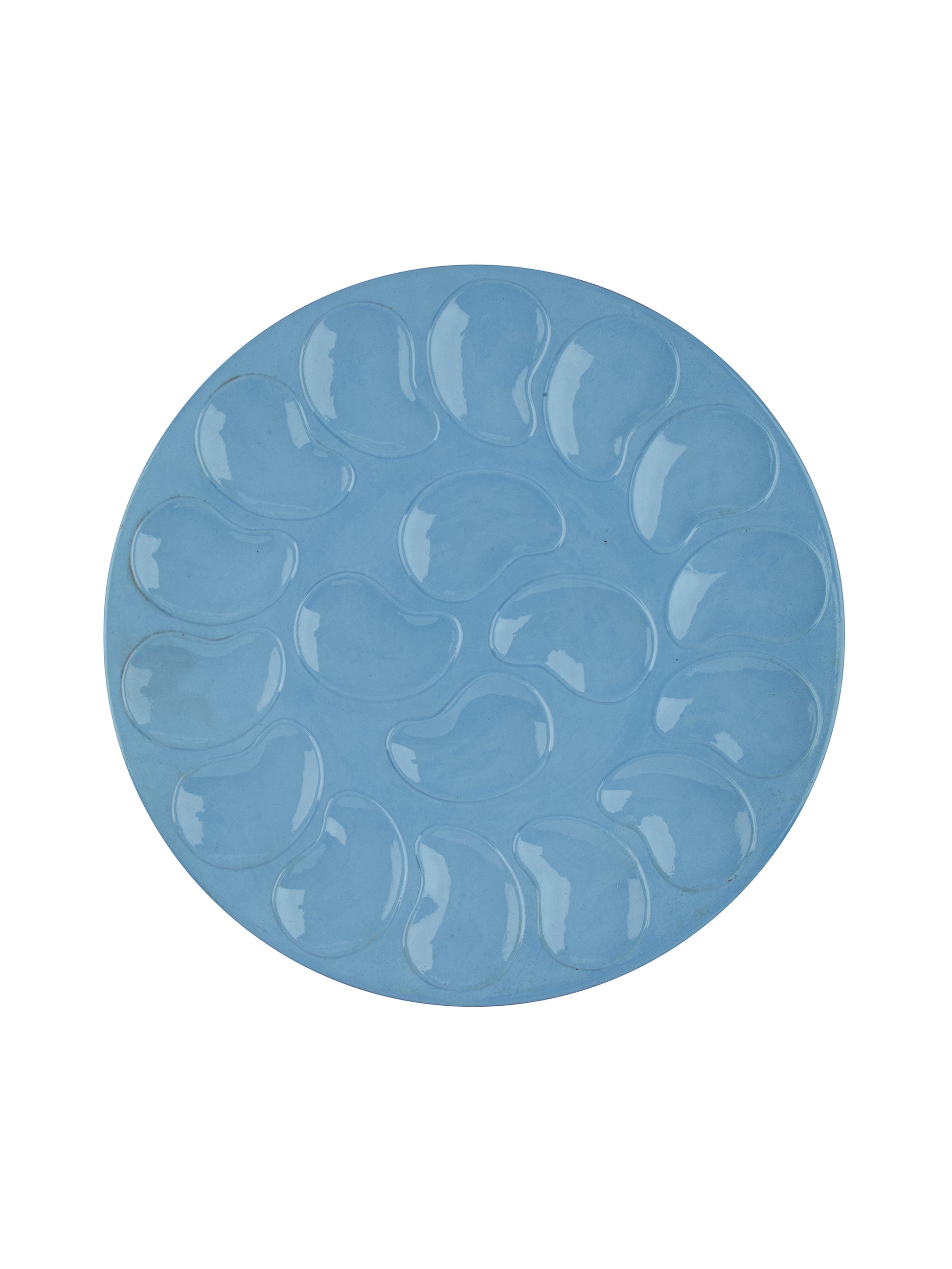 Vintage 1940s Longwy Chambray Oyster Platter Weston Table