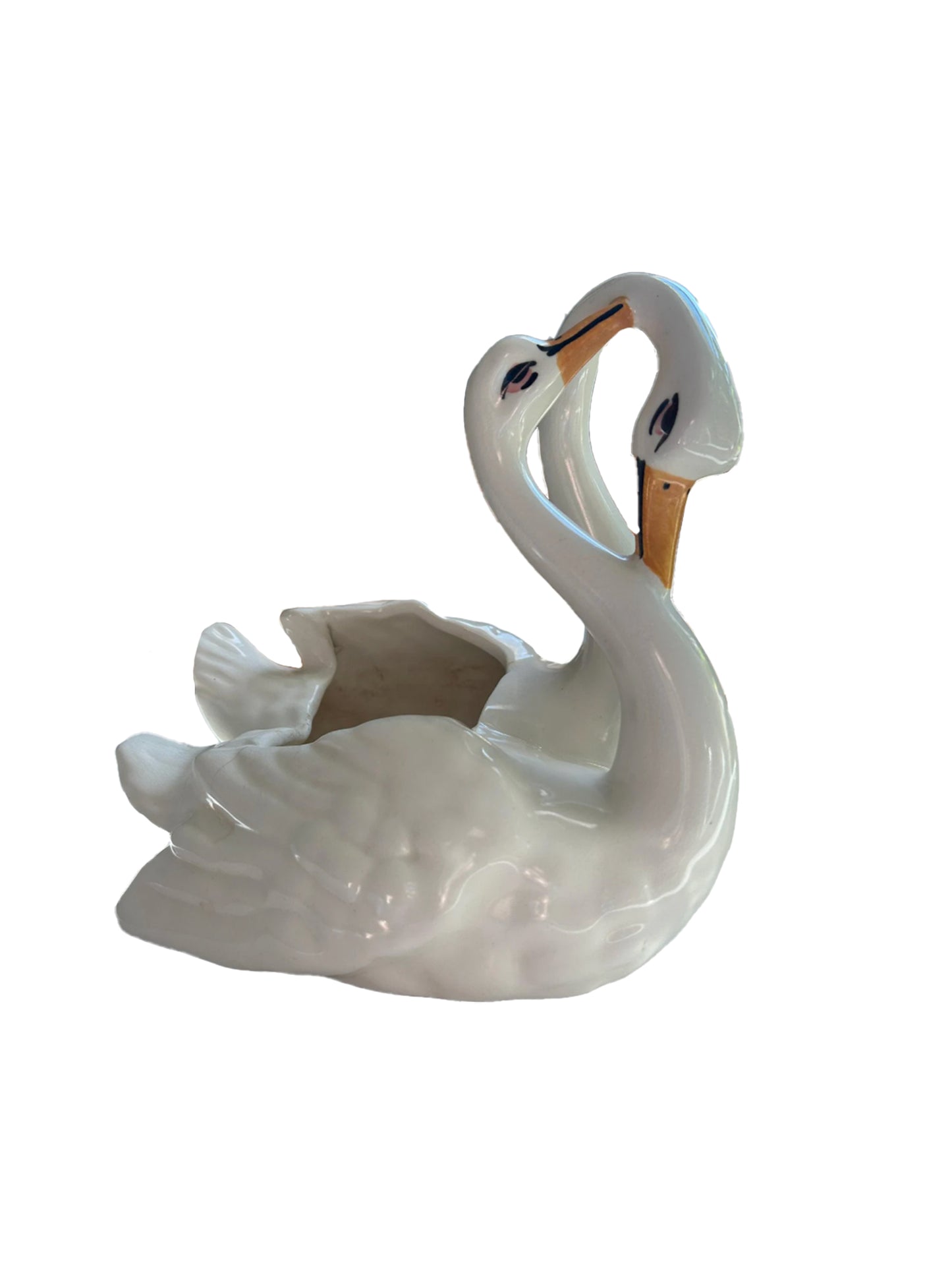 Vintage 1940s Mated Swans Planter Weston Table