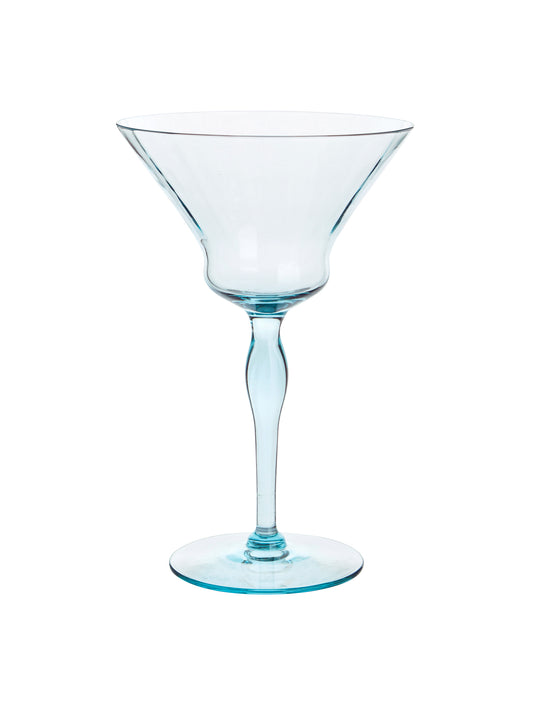 Vintage 1940s Morgantown Aqua Cocktail Coupes Set of Six Weston Table
