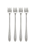 Vintage 1940s Princess Royal Silver Plate Oyster Forks Set of Four Weston Table
