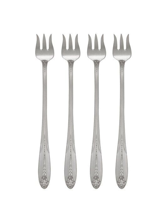 Vintage 1940s Princess Royal Silver Plate Oyster Forks Weston Table