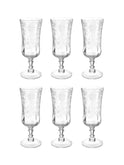 Vintage 1940s Rose Point Cambridge Etched Parfait Glasses Weston Table