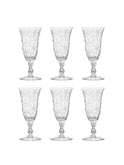 Vintage 1940s Rose Point Cambridge Footed Glasses Set of Six Weston Table