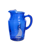 Vintage 1940s Sailboat Pitcher and Glasses Weston Table