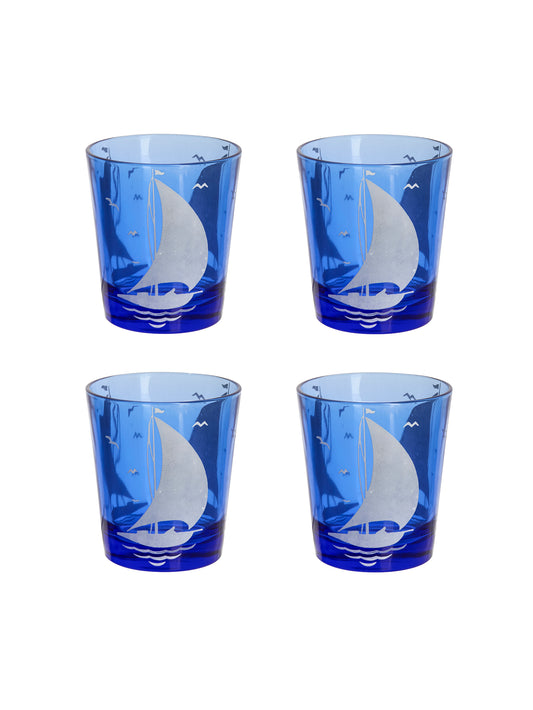 Vintage 1940s Sailboat Tumblers Weston Table