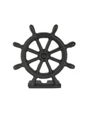 Vintage 1940s Ship's Wheel Cast Iron Doorstop Weston Table