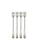 Vintage 1940 Silver Plate Carlton Oyster Forks Set of Four Weston Table