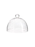 Vintage 1940s Small Glass Cake Dome with Star Etchings Weston Table