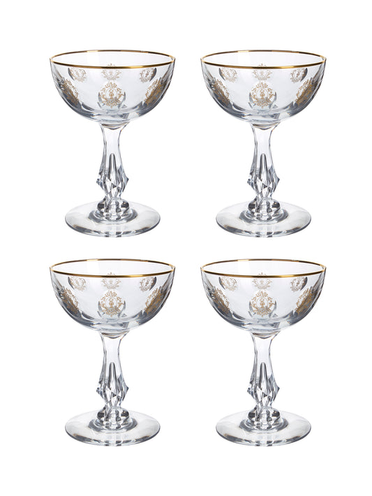 Vintage 1940s Tiffin Palais Versailles Coupes Set of Six Weston Table