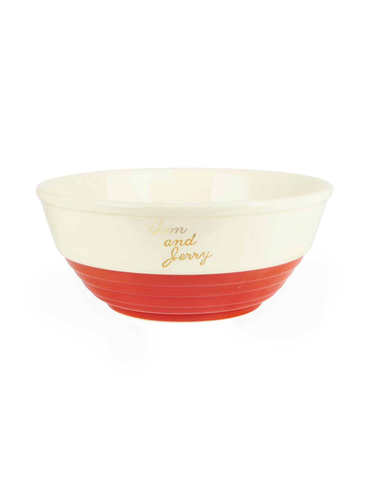 Vintage 1940s Tom & Jerry Ivory with Gold Lettering Punch Bowl Set Bowl Weston Table