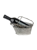 Vintage 1940s Woven Metal Wine Bottle Holder Weston Table