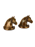 Vintage 1946 Gladys Brown Dodge Bronze Metal Horse Bookends Weston Table
