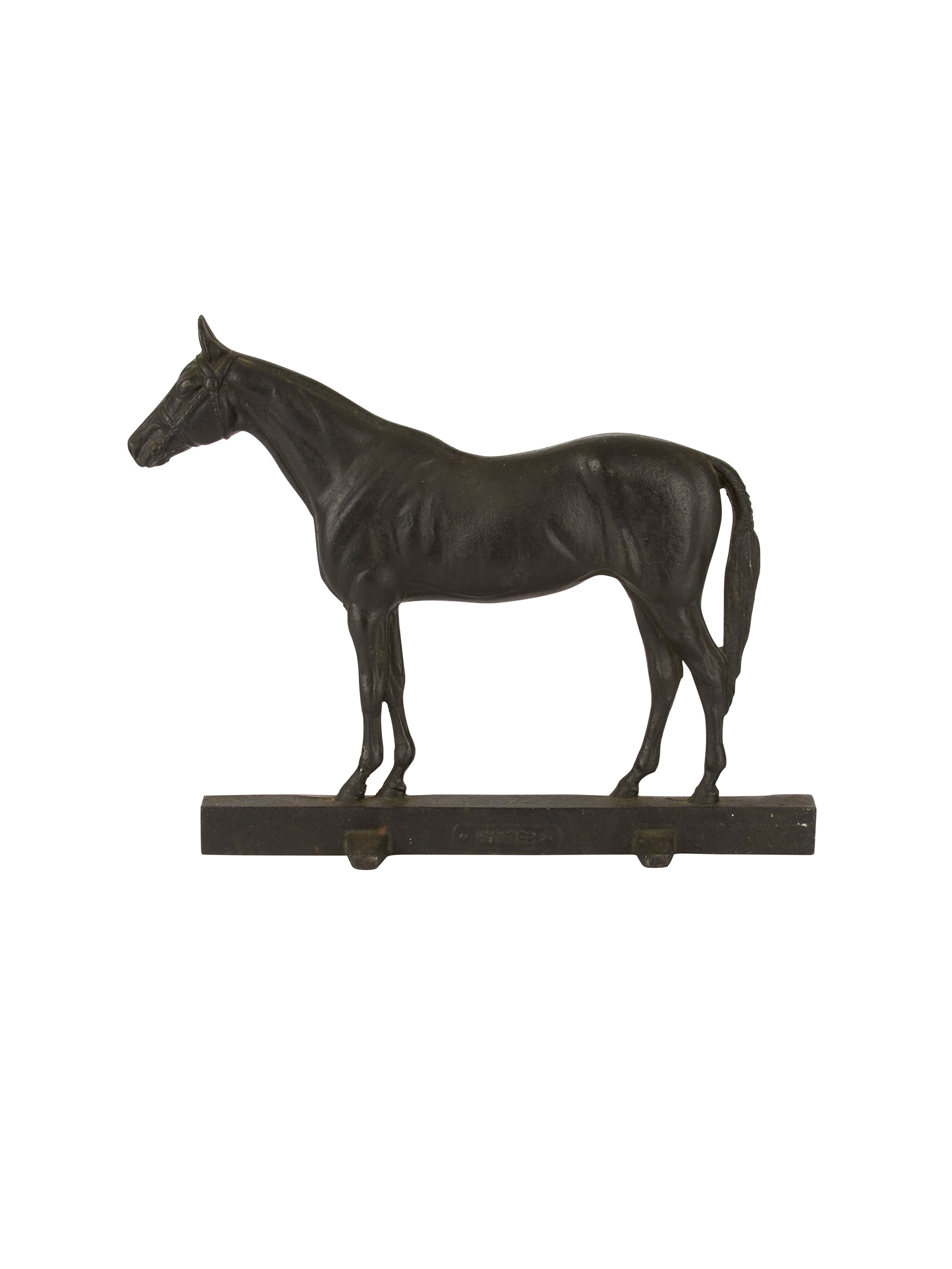 Vintage 1949 Cast Iron Bridled Horse Doorstop Weston Table