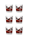 Vintage 1950s Anchor Hocking Fitz Scottie Dog Glasses Weston Table