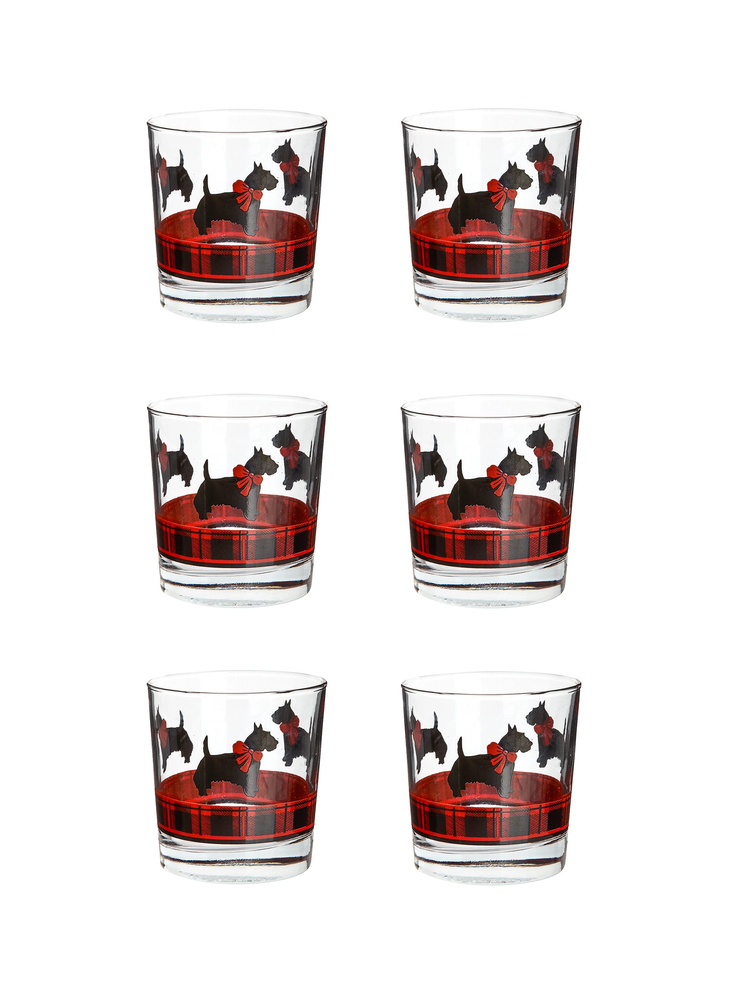 Vintage 1950s Anchor Hocking Fitz Scottie Dog Glasses Weston Table