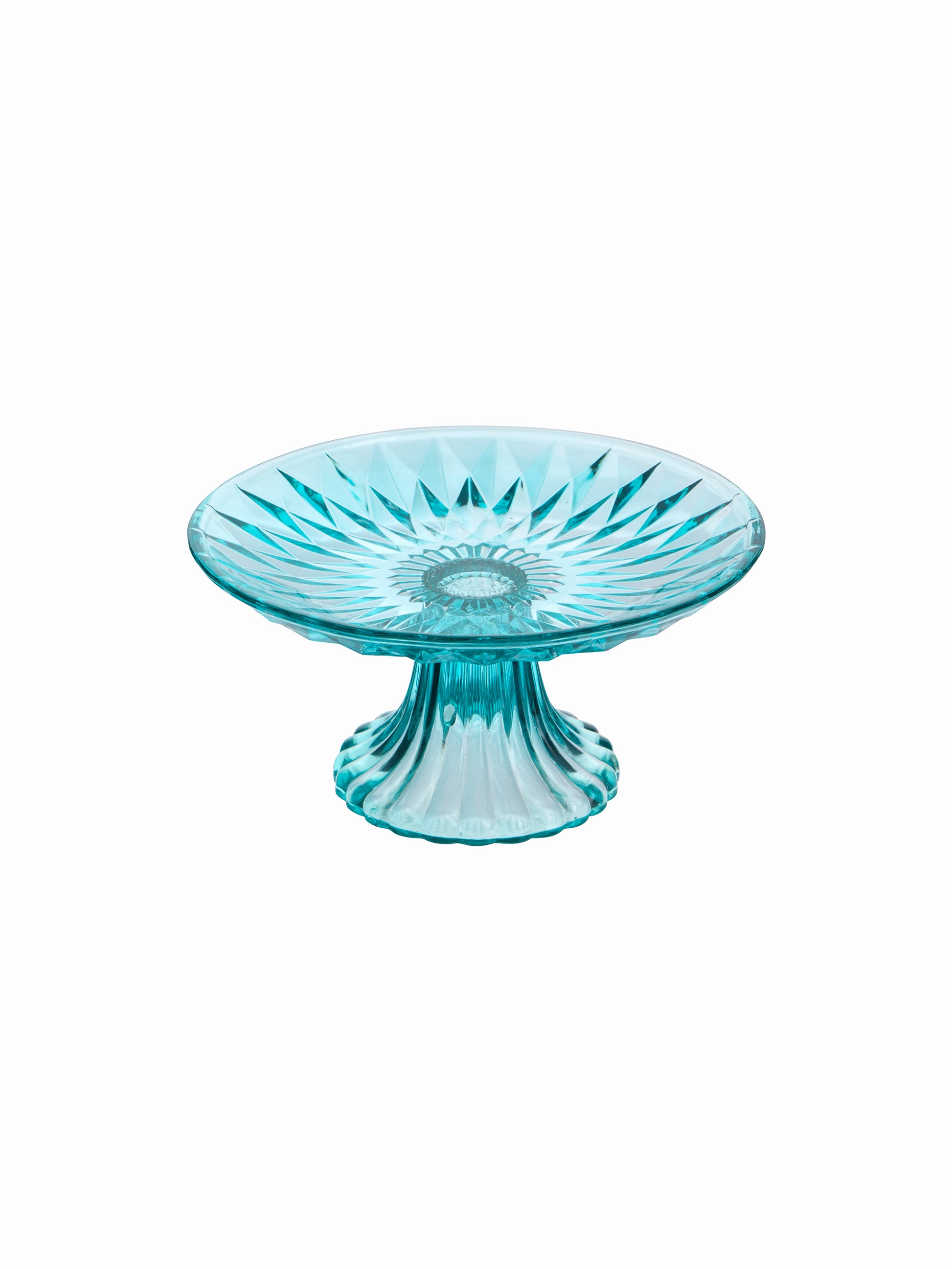 Vintage 1950s Aqua Dessert Stand One Weston Table