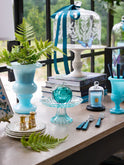Vintage 1950s Aqua Dessert Stand Weston Table