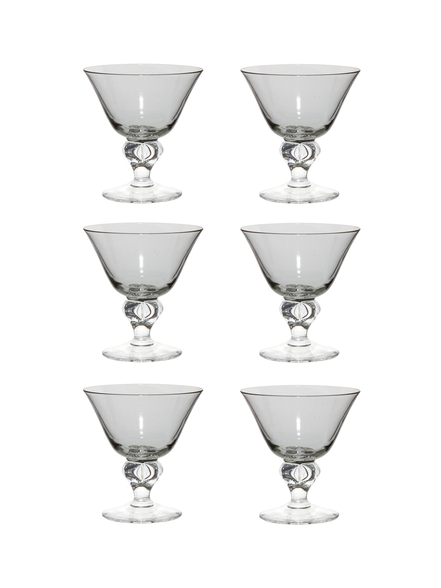 Vintage 1950s Astrid Cocktail Glasses Set of Six Weston Table