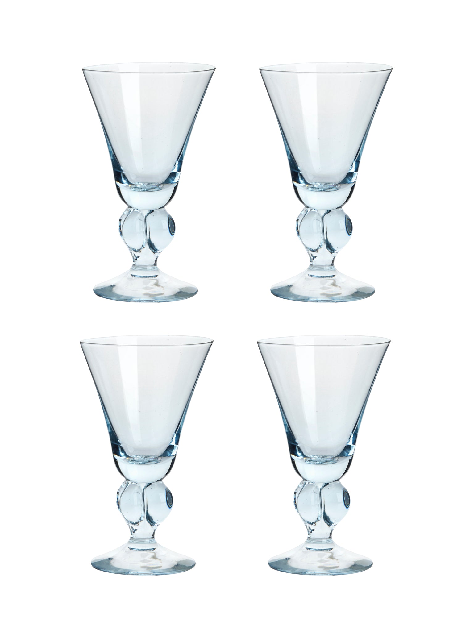 Vintage 1950s Astrid Lobe Blue Stem Glasses Weston Table