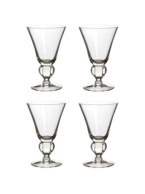  Vintage 1950s Astrid Lobe Stem Glasses Set of Four Weston Table 