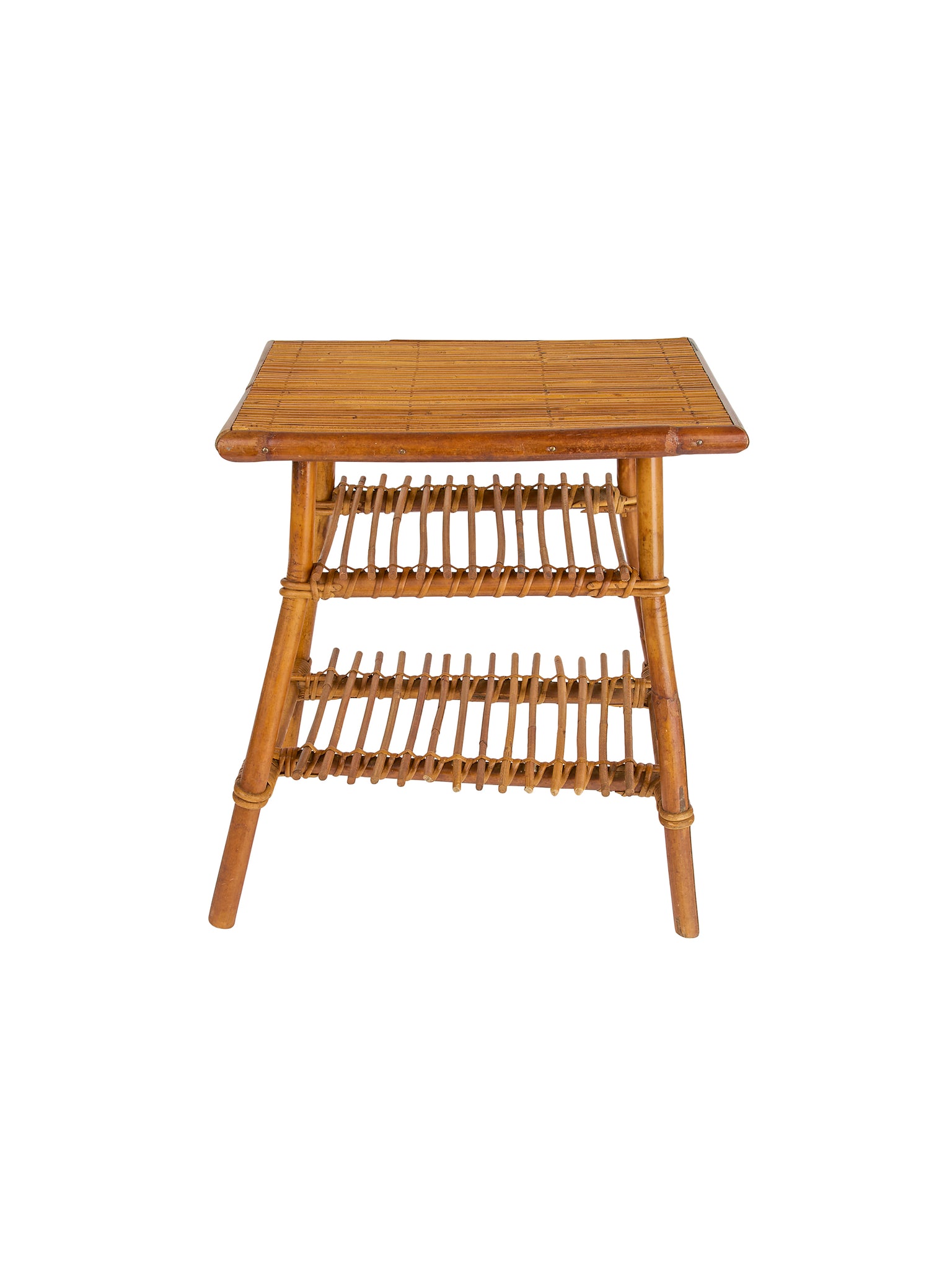 Vintage 1950s Audoux Minet Bamboo Small Table Weston Table