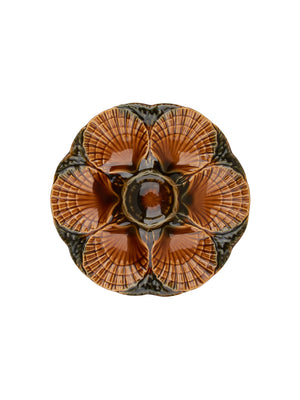  Vintage 1950s Autumn Sarreguemines Oyster Plate Weston Table 