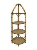 Vintage 1950s Bamboo Four Tier Dessert Stand Weston Table
