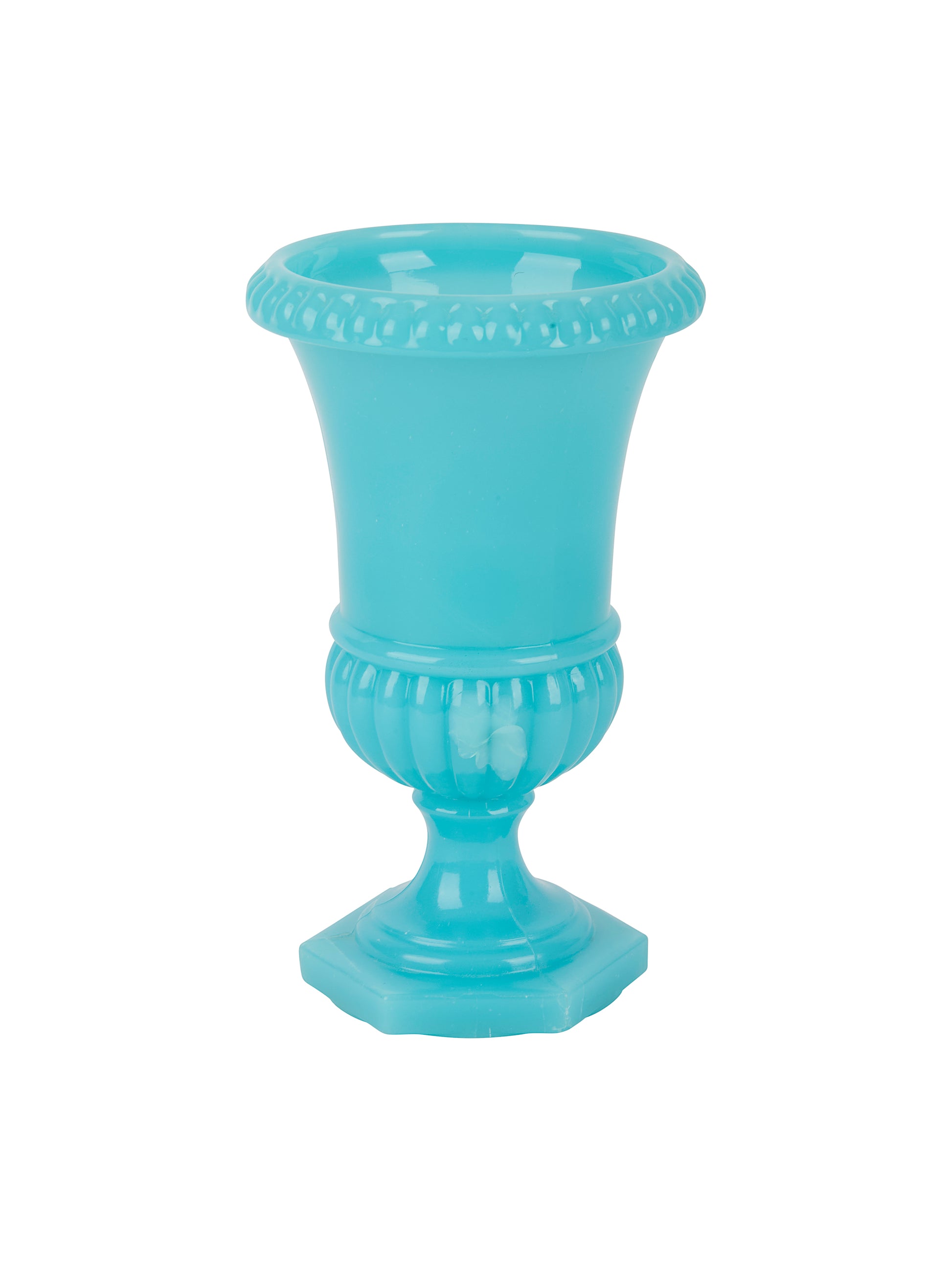 Vintage 1950s Blue Opaline Vase Weston Table