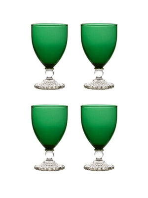  Vintage 1950s Boopie Green Glasses Small Set of Four Weston Table 