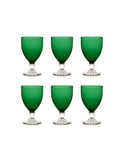 Vintage 1950s Boopie Green Glasses Small Set of Six Weston Table